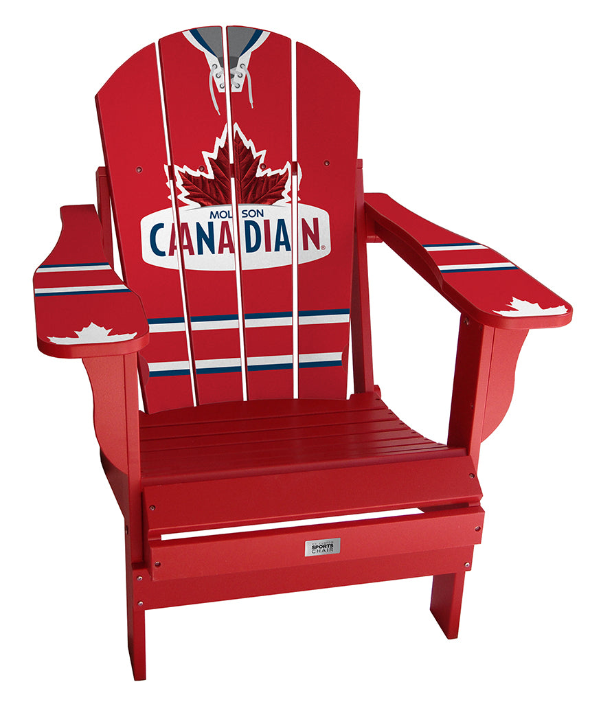 Retro Molson Canadian Red Complete Custom with personalized name and number Chair